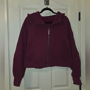 Lululemon Scuba Oversized Full Zip Hoodie in Pomegranate – Size M/L
